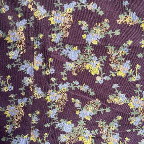 Serengeti Size Small Corduroy Purple Floral Jumper Dress Cottagecore Phoebe 90s - Picture 4 of 12